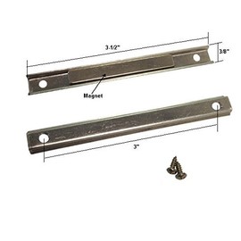 Shower Door Replacement Stainless Steel U-Channel with Magnet and Screws for Swinging Shower Doors