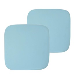 Yaspetala Non-Slip Sky Blue Square Seat Cushions Set of 2 - Comfortable Chair Pads with Removable Cover (15"x15"x1.7") for Kitchen, Office, Car & Indoor Use