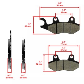 Caltric Rear Brake Pads for Triumph Speedmaster 2003-2015 / Thunderbird 1995-2003