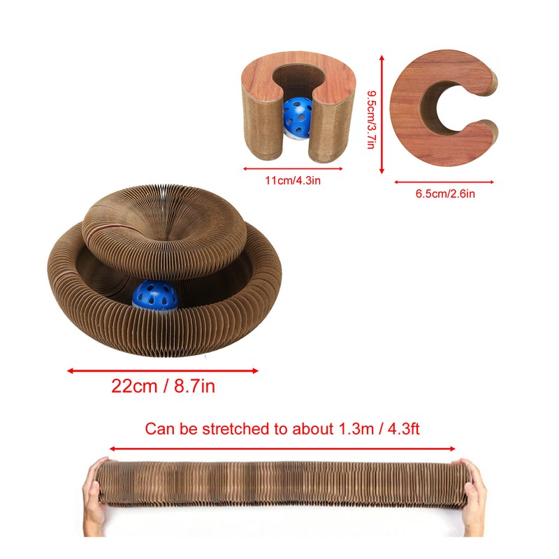 Foldable Cat Scratching Board Abrasion Resistant Magnetic Claw Grinding Cat