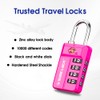 SURE LOCK TSA Approved 4-Digit Resettable Combination Luggage Locks with