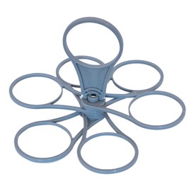 KLINNA Foldable 6 Cup Cup Holder with Handle - Heavy Duty Cup Carrier Ideal for Festival, Sports Events and Concerts, Home - Space Saving & Compact (Grey)