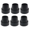 Caishun 6PCS Black Trampoline Legs Latex Cap Head Anti Slip