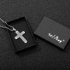 Scddboy Cross Necklace for Men,Stainless Steel Gold Silver Jesus Christ