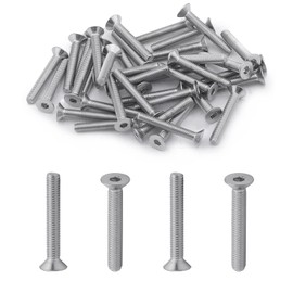 MroMax M3 x 20 Nails, Screws & Fasteners 304 Stainless Steel Hex Socket Countersunk Flat Head Screw Bolts 50pcs