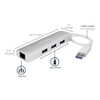 StarTech.com 3-Port USB Hub with Ethernet, 3x USB-A Ports, Gigabit