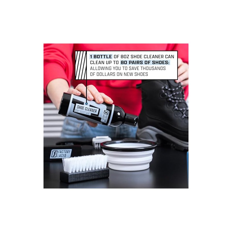 Shoe Care Kit with Cleaner, Deodorizer & Water Repellent Spray