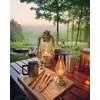 Vermont Lanterns Brass Mini Small Oil Lamp 6.5" (Pewter)