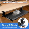 OUKMIC Large Height Adjustable Keyboard Tray with Sturdy C-Clamp Mount