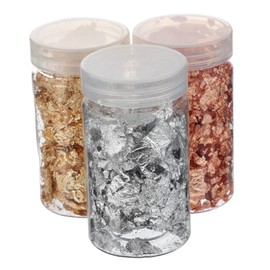 VILLFUL Jars Metallic Foil Flakes for Nail Art Lightweight Sparkling Flakes for Crafts Decoration for Parties Daily Use Easy Storage Box Included