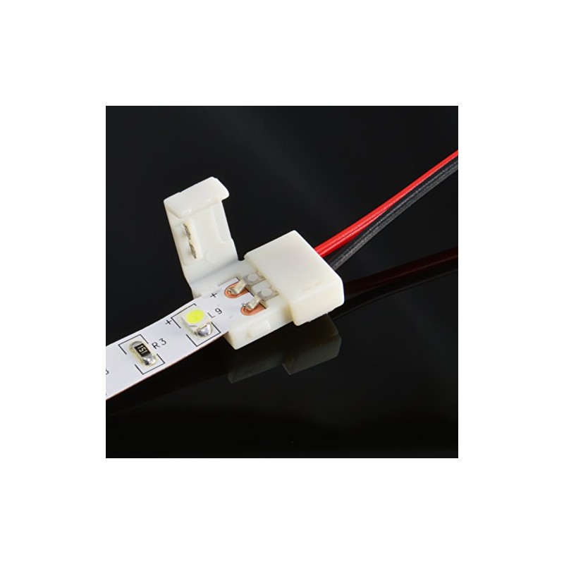 ABI 8mm Solderless 2-Wire Connector Clip for 3528 LED Strip