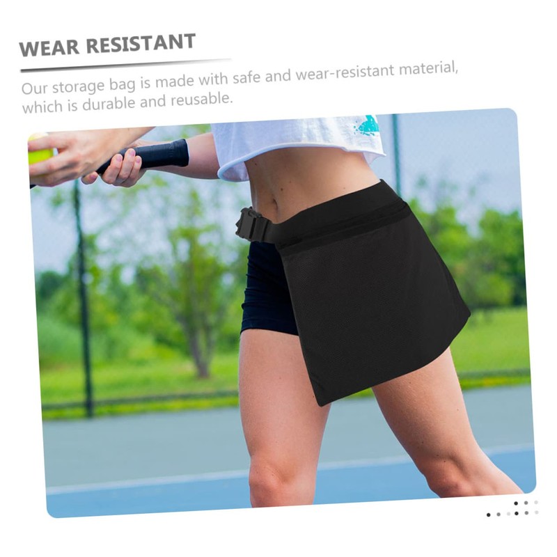 Mipcase 2Pcs Reusable Tennis Ball Waist Bags Durable Mesh Storage