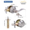 Keyed Alike Front Door Lever Lockset with Single Cylinder Deadbolt