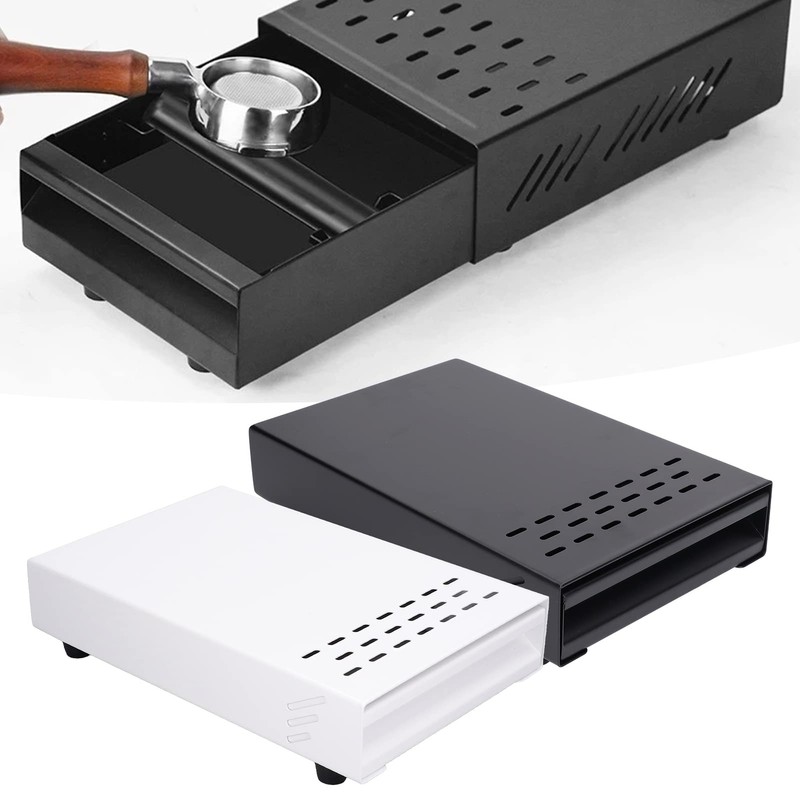 Fdit Stainless Steel Coffee Knock Box Drawer, Thickened Coffee Powder