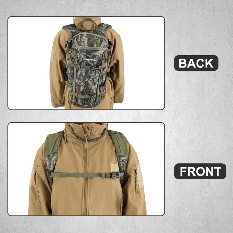 HUNTPAL Hunting Backpack, Waterproof Camo Hunting Day Pack with Storage