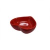 Albedel Red 6 pcs Heart Shaped Porcelain Soy Sauce Dish
