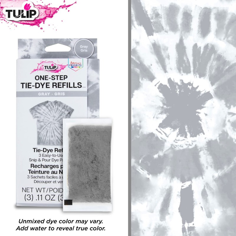 Tulip One-Step Tie-Dye Kit Dye Refill Packs, Gray