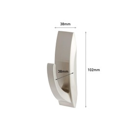 Command Metallhaken Modern Reflection, gebürstetes Nickel - 1 Metallhaken und 2 Klebestreifen - Zum Aufhängen von Taschen und Kleidung - Haken für Wand oder Tür, ohne Bohren, hält bis zu 2,2 kg