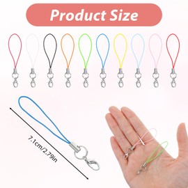 100 Stücke Einfache Handy Lanyard Strap Handyanhänger Schlaufen mit Karabiner Schlüsselring mit Kette Armband Verschlüsse für Schlüssel Schlüsselanhänger Handyanhänger USB Schüsselanhänger