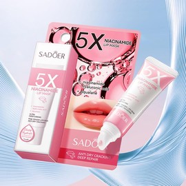 5x Niacinamide Pink and Tender Lip Mask Moisturizing and lip care,improve dryness brightening lip color, reducing lip lines
