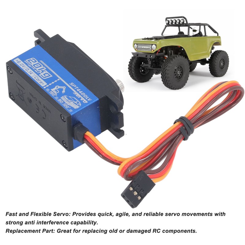 20KG RC Digital Servo with Arm Blue Metal Gear Accurate