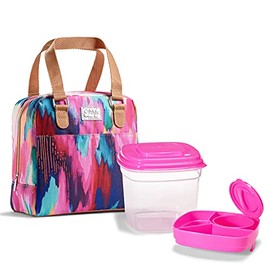 Fit+Fresh Minneola Insulated Lunch Bag women love, Lunchbox or Lunch Tote, Cute Small Lunch Box For Women, Lunch box Men, Lunch Bags Women, Insulated Lunch Box, Lunch Boxes, Adult Lunch, Brush Strokes