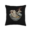 Kuhli Loach Eating Ramen Throw Pillow