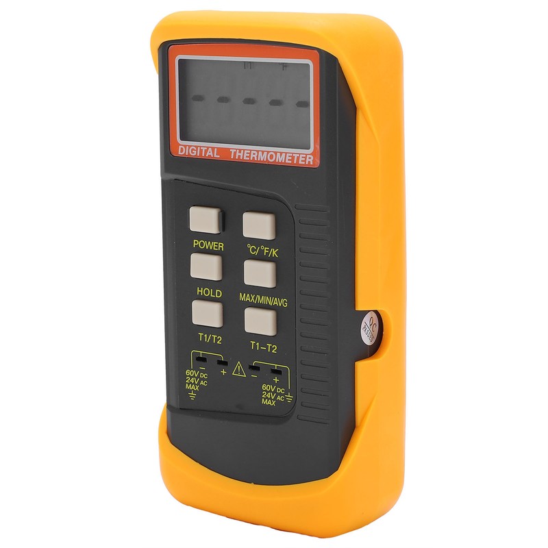 DT6802 Digital Temperature Meter DualChannel Thermometer for Home Indoor Outdoor