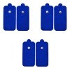 6 Electrodos Parches Pads Almohadilla 5x10 Broche 3.5mm Azul
