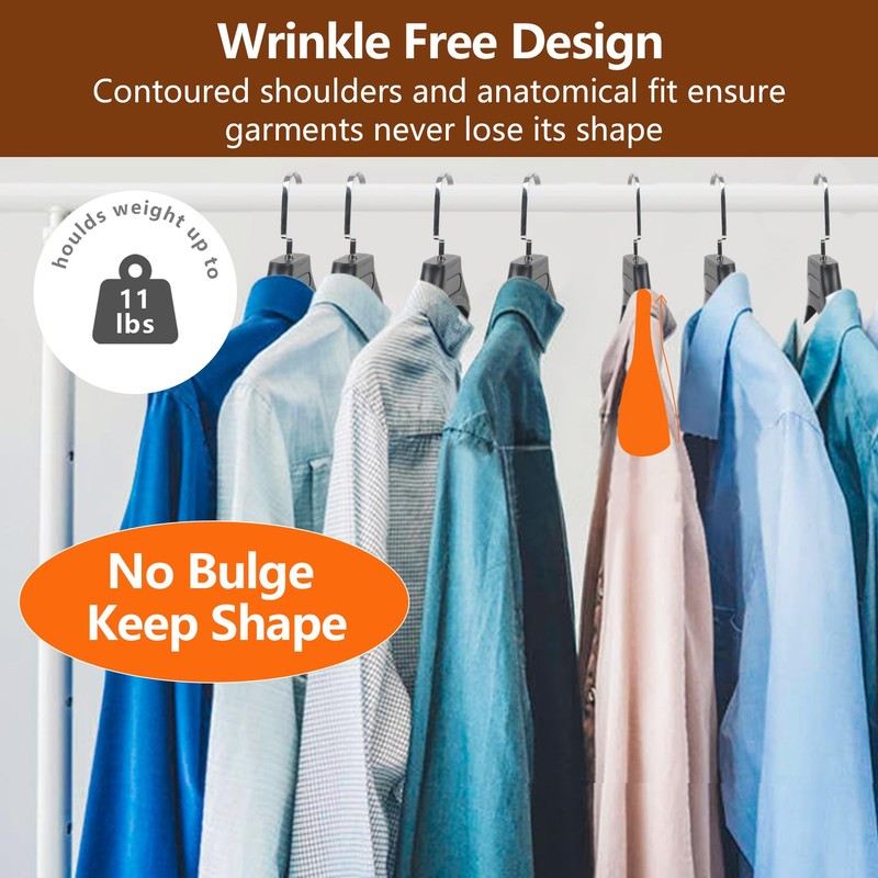 DEDU Suit Hangers for Men 15 Pack, Extra Wide Suit
