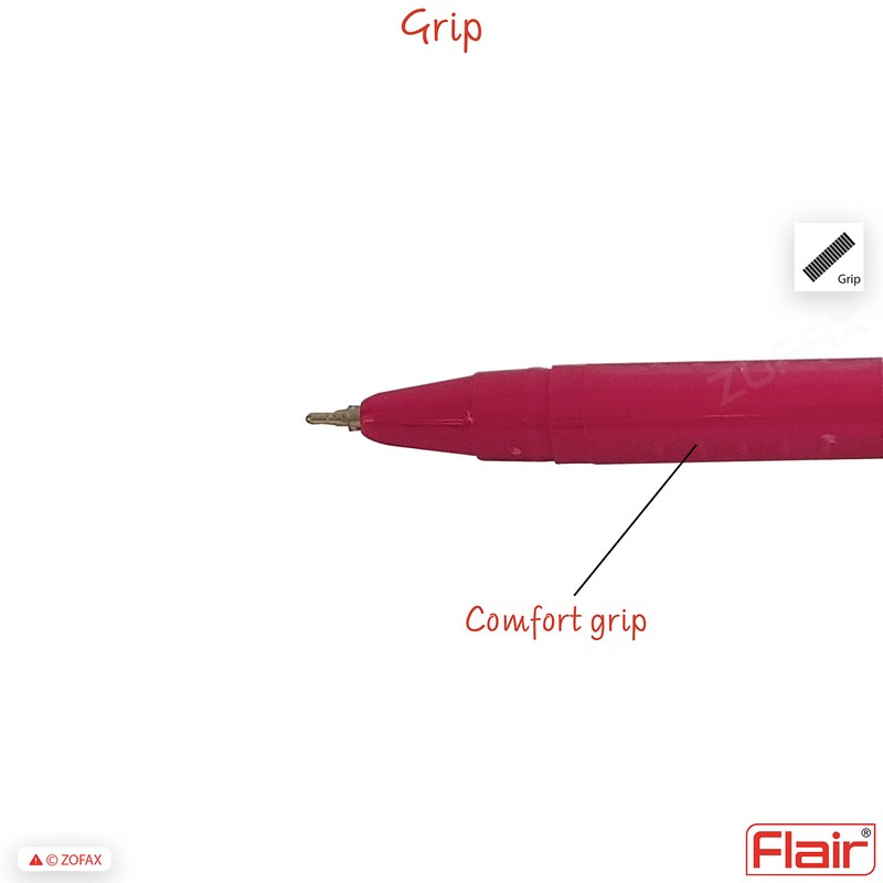 FLAIR Marathon 10 x 0.7mm Fine Point BLUE Ink Biros