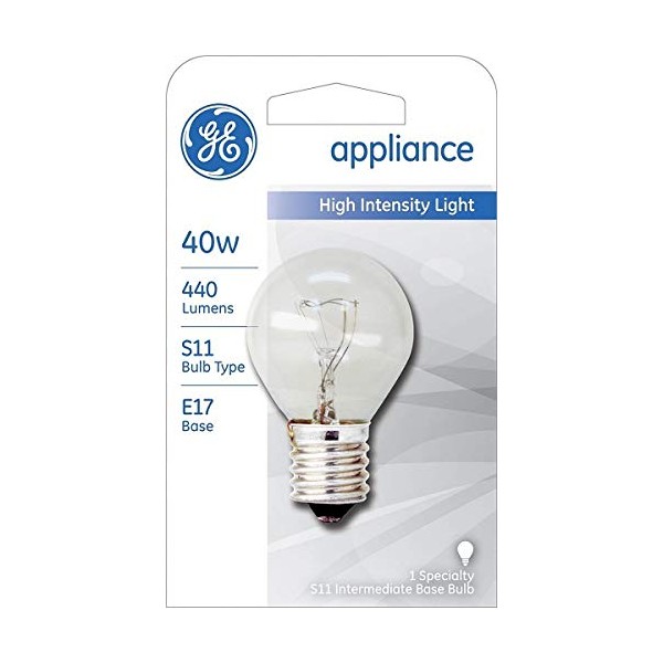 GE 35156 40W High Intensity Clear Appliance Light Bulb - Quantity 10