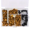 Fairing Bolts Kit, ABS+Aluminum 158Pcs/Set Universal Fairing Bolts Gasket Wrench