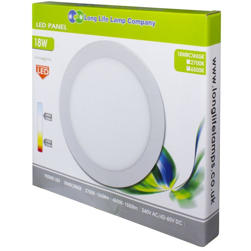 18W LED Round Recessed Ceiling Flat Panel Down Light Ultra