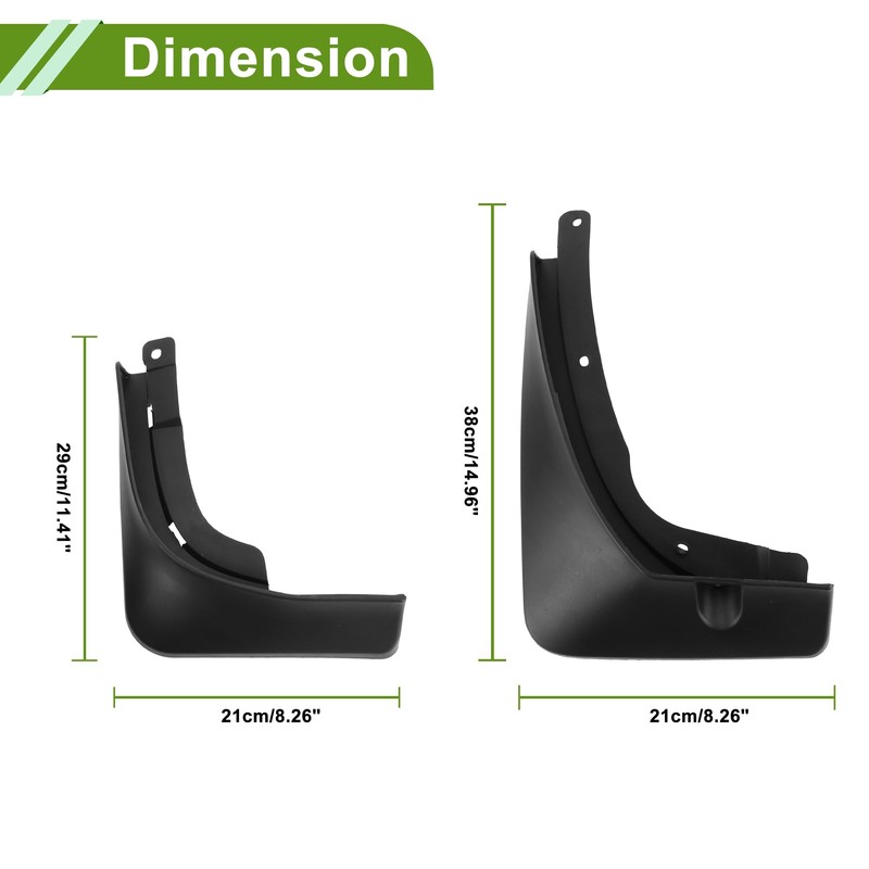 HOPESPANNER Mud Flaps Splash Guards for Maserati Levante 2018-2023 Front