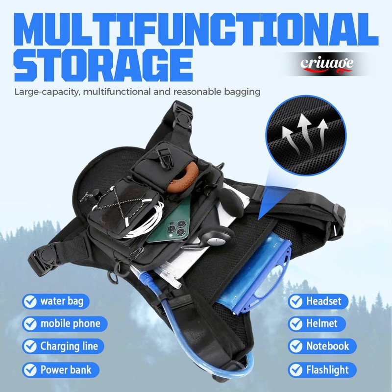 Criuage USA Original Patent Running Hydration Vest Backpack, Lightweight Chest