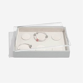 Stackers Grey Classic Charm Jewellery Tray with Acrylic Lid