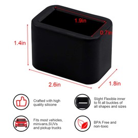 Morlike Silicone Belt Buckle Holder (Black, 2 Pack)