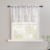 XWZO Linen Sheer Valance for Windows Solid Semi Transparent Curtains