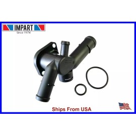 Impart C VW Coolant Hose Flange Thermostat Water Outlet With Sensor Oring 06A 121 132