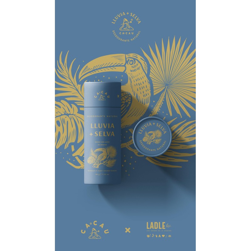 Desodorante Natural Cacau Naturals Lluvia + Selva 40g (Edición especial)