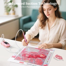 Electric Diamond Art Painting Pen - Vacuum Lasting And Stable Wireless Pen With Vacuum Pump Accessories For Setting Ab Stones Without Wax