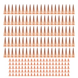 100set Punk Cone Spikes Studs Rose Gold Pointed Electroplating Burr Free Clear Thread Brass Spikes Studs Rock Rivets 10x29mm