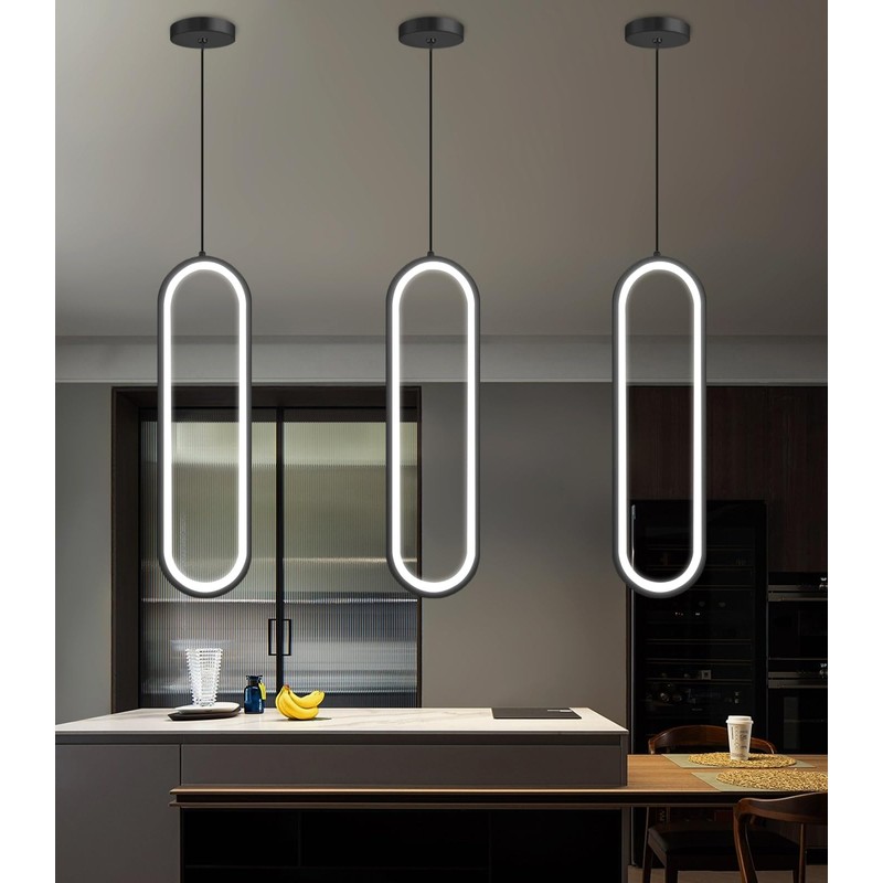 dolria Modern Ring Chandelier LED Dimmable Ceiling Light for Living