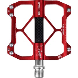 HYSENM Mountain Bike Pedals Aluminum 9/16 Inch MTB Bicycle Pedals Wide Platform Flat Pedals, Lightweight Non Slip Bike Pedals Road Bike Adult