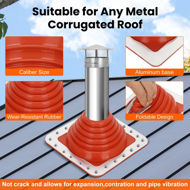 #2 Metal Roof Pipe Flashing Boot, Metal Roofing Pipe Flashing