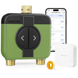 meross WiFi Water Timer for Garden, Hose Timer with Brass Inlet & Outet