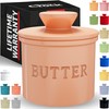 PriorityChef Butter Crock with Lid, On Demand Spreadable Butter, French
