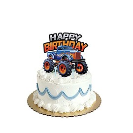 Decoración para cupcakes de Monster Truck para niños, fiesta de cumpleaños