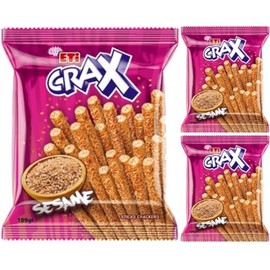 Eti Crax Sesame Stick Crackers Snacks 3.9 OZ 110 Gram x 3 Packs